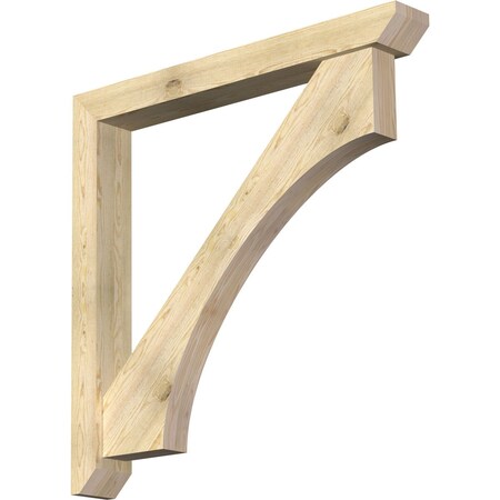 Ekena Millwork Westlake Slat Rough Sawn Bracket w/ Offset Brace, Douglas Fir, 6"W x 48"D x 48"H BKT0604X48X48WTL06RDF